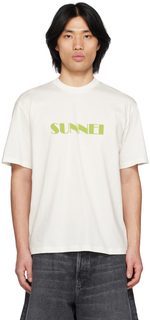 Белая футболка с принтом SUNNEI