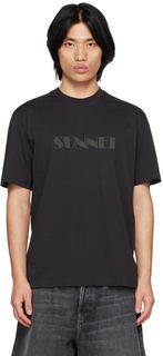 Черная футболка с принтом SUNNEI