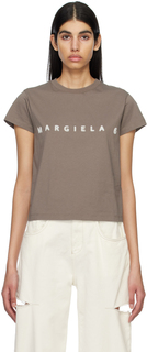Серо-коричневая светящаяся в темноте футболка MM6 Maison Margiela