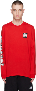 Красная футболка с длинным рукавом по лунному календарю The North Face
