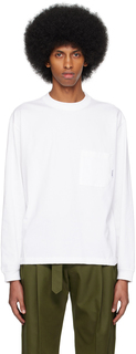 Белая футболка с карманом rito structure
