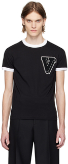Черная футболка V-3D Valentino