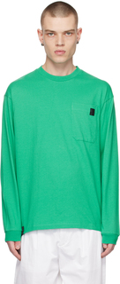 Зеленая футболка с длинным рукавом с круглым вырезом Izzue