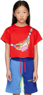 Детская красная футболка с рисунком Marc Jacobs