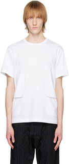 Белая футболка с карманами Comme des Garçons Homme Deux