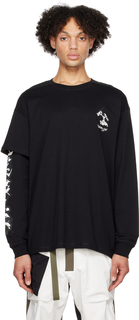 Черная многослойная футболка с длинным рукавом ACRONYM