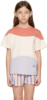 Детская разноцветная футболка с волнами Wynken