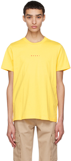 Желтая футболка с принтом Marni