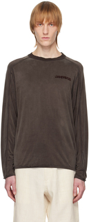Коричневая футболка с длинным рукавом &apos;Le T-Shirt Jao&apos; Jacquemus