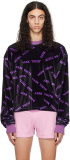 SSENSE Эксклюзивная темно-черная темно-фиолетовая молодежная футболка с длинным рукавом Liberal Youth Ministry