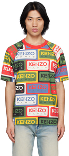 Разноцветная футболка Kenzo Paris Labels