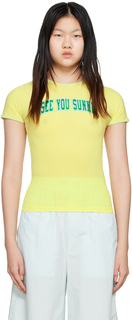 Желтая футболка с надписью See You Sunnei