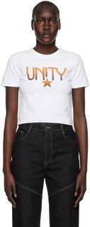 Белая футболка для малышей со звездами Unity Ksubi
