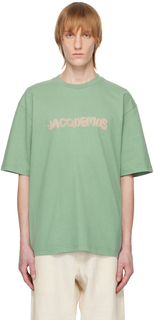 Зеленая футболка Le T-Shirt Raphia Jacquemus