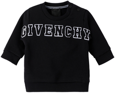 Детская черная толстовка с вышивкой Givenchy