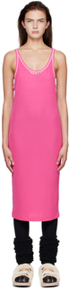 Розовое мини-платье в рубчик Doublet
