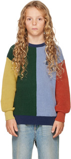 Детский многоцветный свитер с цветными блоками Bobo Choses