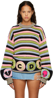 Разноцветный полосатый свитер GCDS