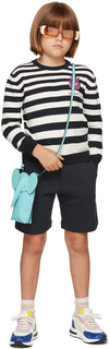 Детский свитер в темно-сине-белую полоску Marni