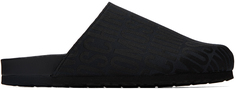 Черные лоферы с логотипом Moschino