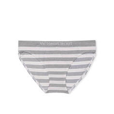 Трусики-бикини Victoria’s Secret Seamless Striped, серый/белый