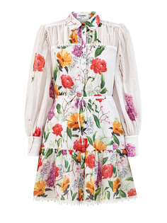 Платье-рубашка Begonia с кружевным декором и принтом Charo Ruiz Ibiza
