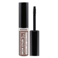 Гель для бровей LUXVISAGE Гель-корректор для бровей с микрофиброй "Brow styler"3in1