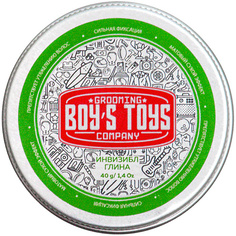 Паста для укладки волос BOYS TOYS Глина для укладки волос средней фиксации с низким уровнем блеска Инвизибл