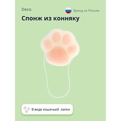 Спонж для лица DECO. Спонж из конняку CLEAN cat`s paw