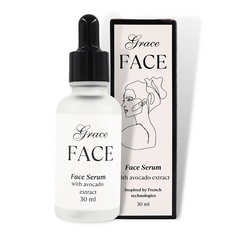 Сыворотка для лица GRACE FACE Увлажняющая сыворотка для лица с гиалуроновой кислотой и авокадо от сухости 30.0