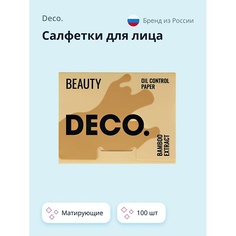 Матирующие салфетки DECO. Салфетки для лица матирующие с экстрактом бамбука 100.0