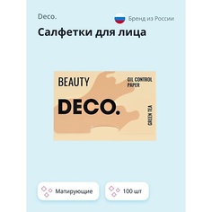 Кисть для глаз DECO. Салфетки для лица матирующие с экстрактом зеленого чая 100.0