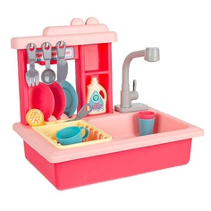 GIRLS CLUB Игровой набор "Кухня", мойка, настоящая вода, посуда меняет цвет в воде, аксессуары 1.0