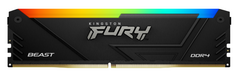 Модуль памяти DDR4 8GB Kingston FURY KF436C17BB2A/8 Beast RGB Black XMP 3600MHz CL17 1RX8 1.35V 288-pin 8Gbit