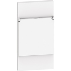 Панель лицевая BTicino KW04P LIVING NOW с крышкой для розеток 2К+З немецкого стандарта, 2 модуля, цвет белый