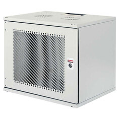 Шкаф настенный LANDE LN-SH12U5460-LG-F0-3 NetBOX SOHO, 12U 19", разборный, 540x600x595мм, дверь перфорация, цвет серый