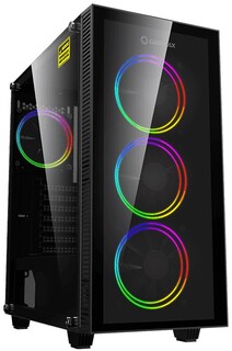 Корпус ATX GameMax Draco XD без блока питания, черный, USB3.0+USB2.0, 3*12cm ARGB GMX-FN12-DBB front fans, 1*12cm ARGB GMX-FN12-DBB rear fan