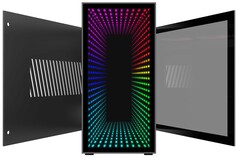 Корпус mini-ITX GameMax Abyss ITX без блока питания, черный, 2*USB3.0, 2*120mm Rainbow top fans