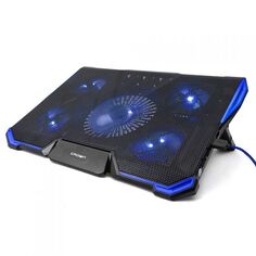Подставка для ноутбука Crown CMLS-k331 CM000002065 до 19", кулеры D140mm*1+ D80mm*4, синяя led подсветка, регулятор скорости, 7 уровней наклона
