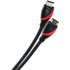 Кабель интерфейсный HDMI-HDMI VCOM CG525-R-1.0 19M/M ver. 2.0 black red, 1m