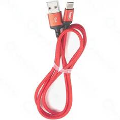 Кабель интерфейсный Hoco X14 Times USB/Type-C, красный с черным