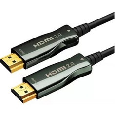 Кабель HDMI Wize AOC-HM-HM-100M оптический,100 м, 4K/60HZ  4:4:4, v.2.0, ARC, 19M/19M, HDCP 2.2, Ethernet, черный, коробка