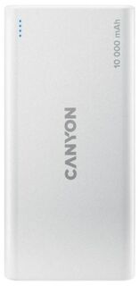 Аккумулятор внешний портативный Canyon PB-108 CNE-CPB1008W 10000mAh, Lightning/micro-USB, 2*USB-A, white