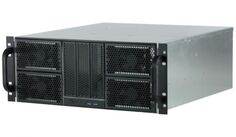 Корпус серверный 4U Procase RE411-D3H12-FC-55 3x5.25+12HDD,черный,без блока питания,глубина 550мм,MB CEB 12"x10,5", панель вентиляторов 3*120x25 PWM