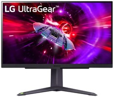 Монитор 27" LG 27GR75Q-B черный IPS LED 16:9 HDMI матовая HAS 300cd 178гр/178гр 2560x1440 144Hz FreeSync Premium DP QHD USB 6.19кг