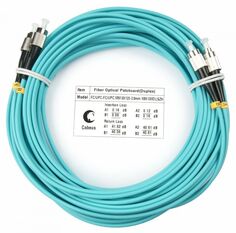 Кабель патч-корд волоконно-оптический Cabeus FOP-50-FC-FC-25m duplex FC-FC 50/125 mm OM3 25м LSZH