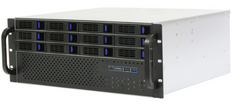 Корпус серверный 4U Procase ES412XS-SATA3-B-0 (12 SATA3/SAS 12Gb hotswap HDD), черный, без блока питания, глубина 400мм, MB 12"x13"