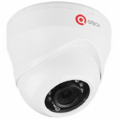Видеокамера QTECH QVC-AC-R202 (2.8) купольная мультиформатная (4 в 1) 2МП; 1/3" CMOS; фикс. объектив: 2.8мм (96°) ; дальность ИК: 20м; TVI, AHD,CVI, C