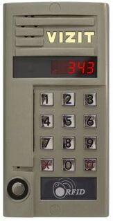 Вызывная панель VIZIT БВД-343RTCPL (блок вызова) для совместной работы с БУД-302х, -430х, -485х, встроенный считыватель ключей VIZIT-ТМ и VIZIT-RF2