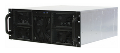 Корпус серверный 4U Procase RE411-D0H16-FE-65 0x5.25+16HDD,черный,без блока питания,глубина 650мм,MB EATX 12"x13", панель вентиляторов 3*120x25 PWM